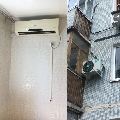 Пример монтажа кондиционера